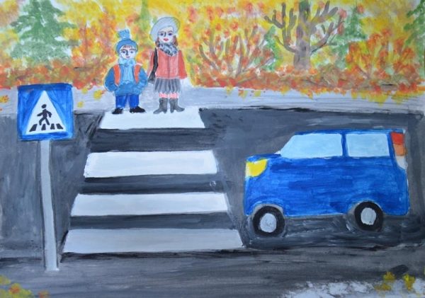 В Зеленограде прошел конкурс детских рисунков по безопасности дорожного движения