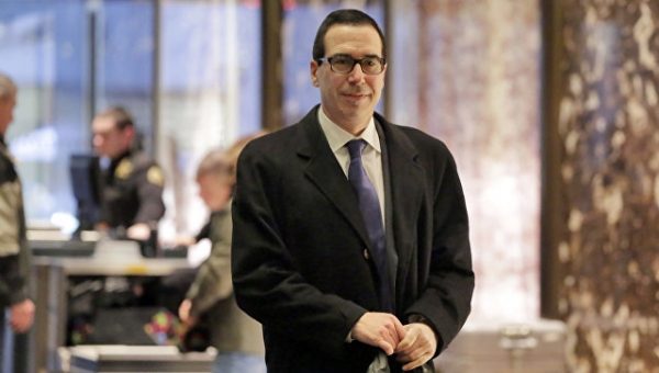 Сенат США утвердил Стивена Мнучина на пост министра финансов