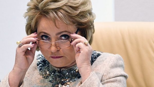 Матвиенко считает необходимым сотрудничество с США на Ближнем Востоке