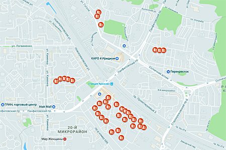 
                    Карта «хрущевок» Зеленограда          