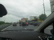 
                    Красный «Фиат» врезался в столб на Георгиевском проспекте          