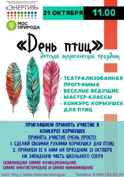 В субботу на Школьном озере пройдет День птиц