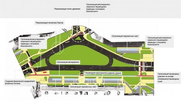 На Центральном проспекте могут появиться выделенные полосы, трансбарьеры и велопереезды