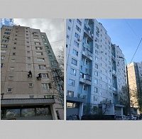 В Зеленограде завершилась работа по промывке фасадов жилых зданий