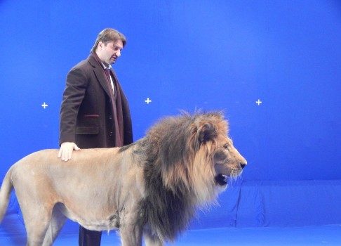 Воспитанный Запашным: на съемочной площадке сериала «Гранд» появился живой лев
