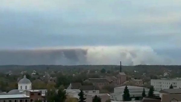 На арсенале под Черниговом снизилась интенсивность взрывов боеприпасов