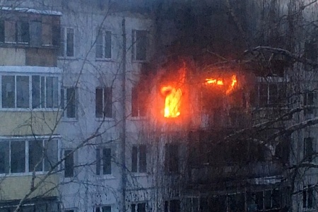Квартира семьи с ребенком сгорела в Ржавках
