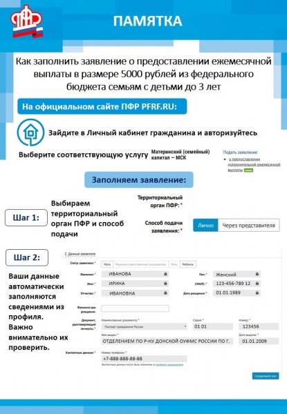 Все о выплате 5 тысяч рублей на детей до трех лет семьям, имеющим право на материнский (семейный) капитал