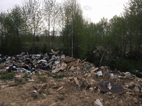 В Зеленограде поселок таунхаусов завалили отходами