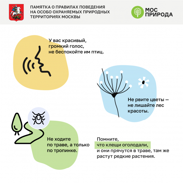 Памятка о правилах поведения на особо охраняемых природных территориях Москвы 