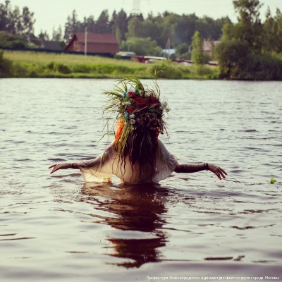 В Зеленограде прошло традиционное купание и файер-шоу