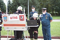 Ребята в боевках успешно ликвидировали условное возгорание