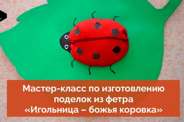 Мастер-класс по изготовлению поделок из фетра «Игольница-божья коровка» – на YouTube-канале КЦ «Зеленоград»