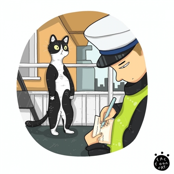 20 иллюстраций художника, который рисует вирусные снимки мемных котов. И его работы смешат не меньше оригинала