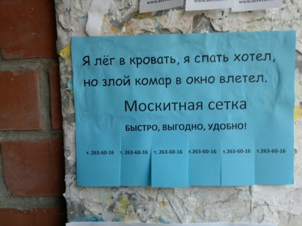 15 забавных объявлений, придуманных в России