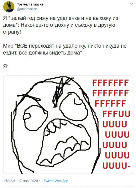 13 приколов про удаленку во время пандемии — кому-то и вовсе не страшна самоизоляция, а кто-то страдает на карантине