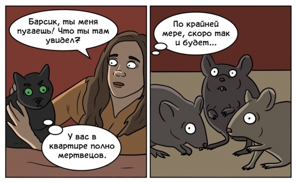 20 комиксов от автора паблика «Мозги трески», нарисованных по мотивам историй из «Подслушано»
