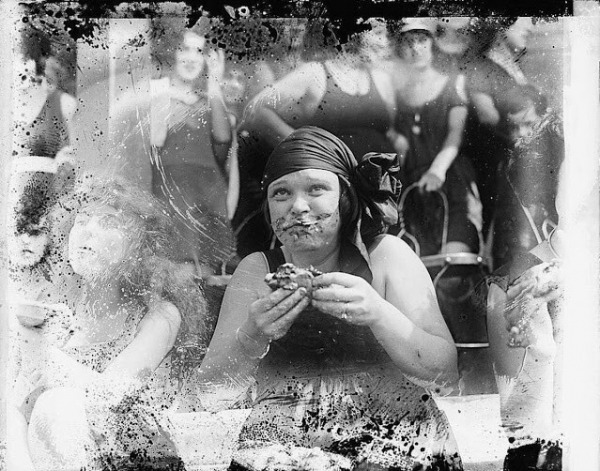 Конкурсы по поеданию пищи на скорость, фотографии первой половины 20 века