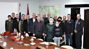 Чествование ветеранов боевых действий организации РОО «Рубеж» в управе района Крюково