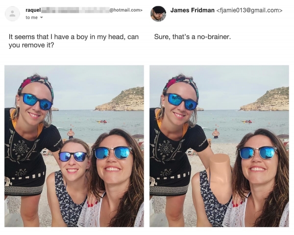 14 творений Джеймса Фридмана, который с помощью фотошопа превращает снимки в маленькие комедии