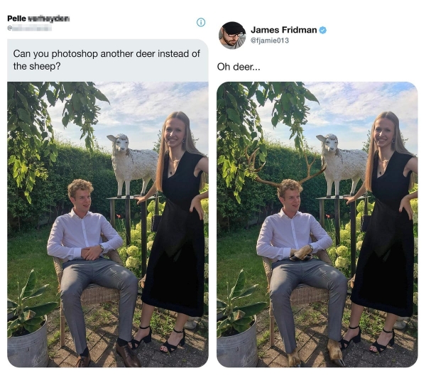 14 творений Джеймса Фридмана, который с помощью фотошопа превращает снимки в маленькие комедии