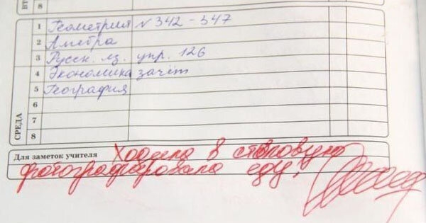 20 замечаний преподавателей, оставленные в дневниках учеников, которые вызывают смешанные эмоции