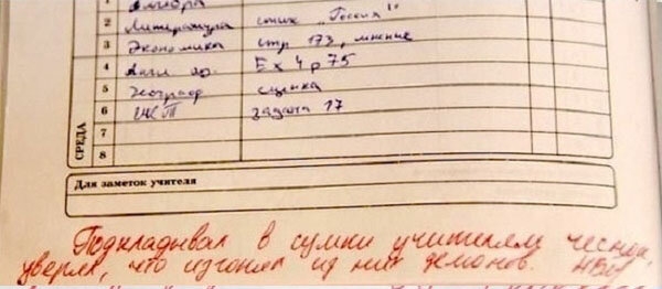 20 замечаний преподавателей, оставленные в дневниках учеников, которые вызывают смешанные эмоции