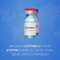 Российская вакцина «Спутник V» стала второй в мире по числу стран, которые ее зарегистрировали