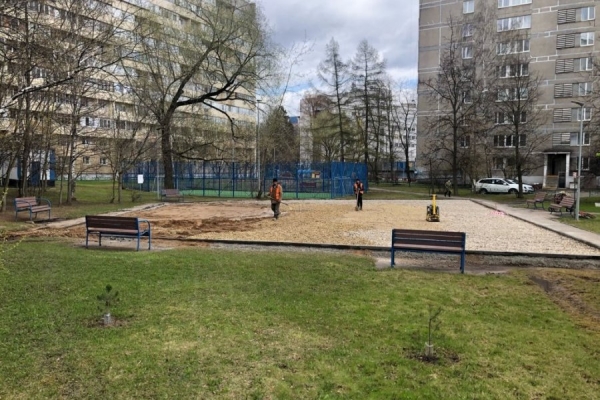 В Зеленограде продолжаются работы по благоустройству