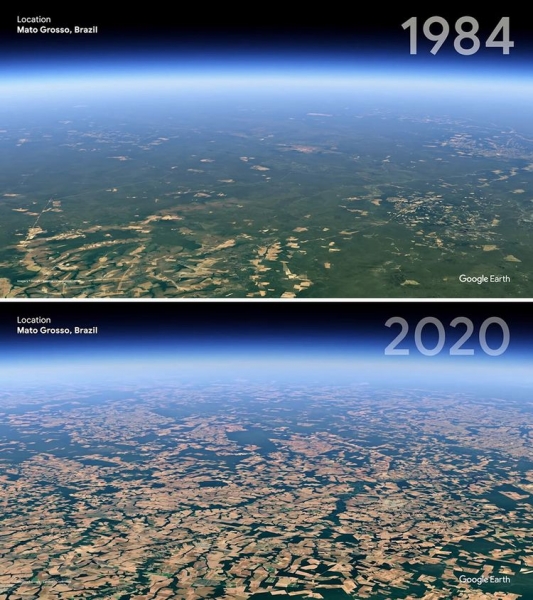 16 сравнительных фото Google Earth, показывающих, как человечество влияет на планету, и это грустная правда