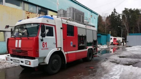 Пожар произошёл на складе в Зеленограде