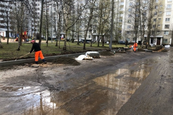 В Зеленограде продолжаются работы по благоустройству