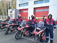 В мае приступили к дежурству мотоспасатели