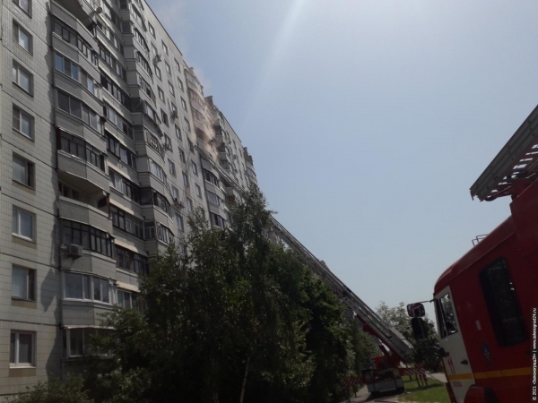 В новой части Зеленограда загорелась квартира