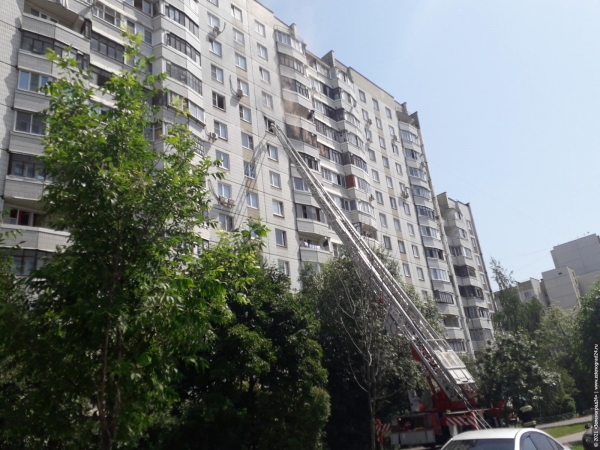 В новой части Зеленограда загорелась квартира