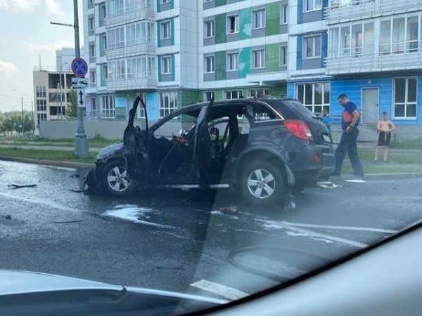 Автомобиль сгорел возле 20 микрорайона в новой части Зеленограда