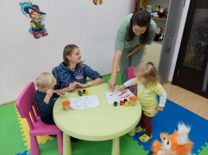 В группе «Мама и малыш» прошло открытое занятие