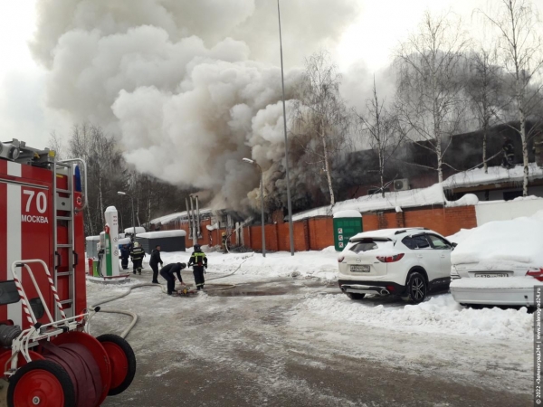 Ресторан «Раздолье» сгорел на въезде в Зеленоград
