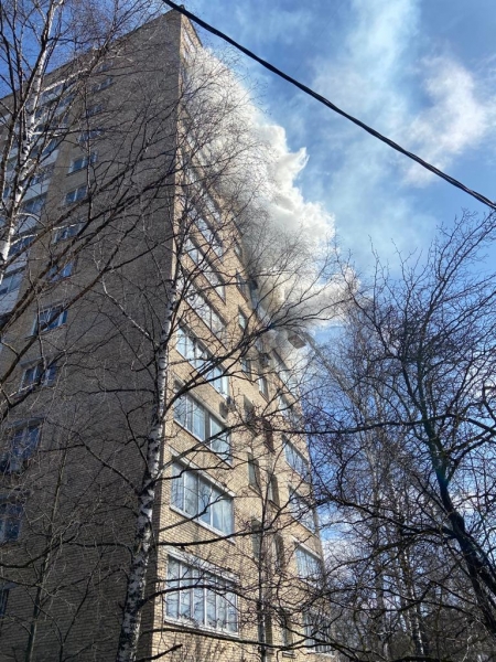 Зеленоградец пострадал при пожаре в 5 микрорайоне