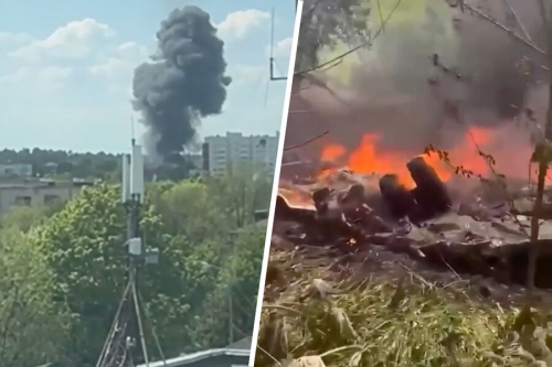 Появились видео всех четырех крушений вертолетов и самолетов в Брянской области 