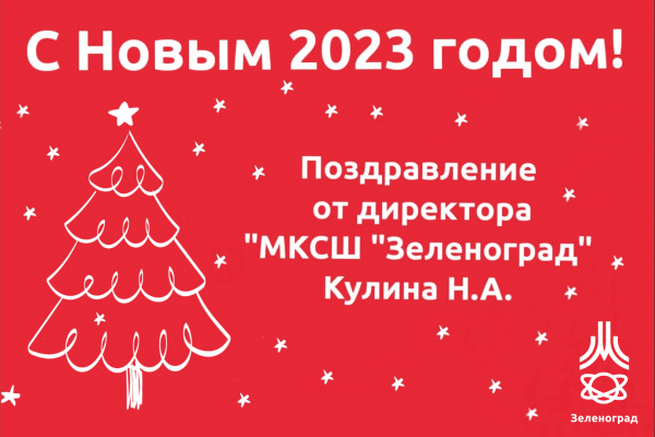 Поздравление от директора "МКСШ" Зеленоград Кулина Н.А. С Новым годом!