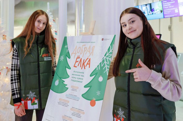 Собянин: В Москве вновь проходит благотворительная акция «Добрая елка»