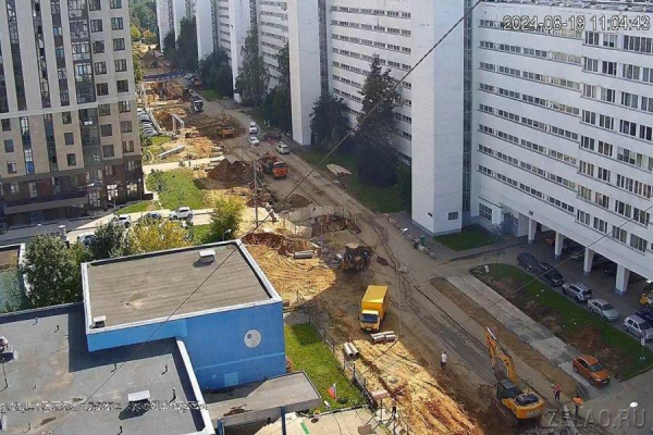 На проезде вдоль «Флейты» ведутся строительные работы