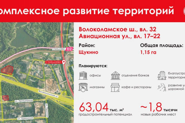 Собянин принял решение о комплексном развитии двух участков в Щукине