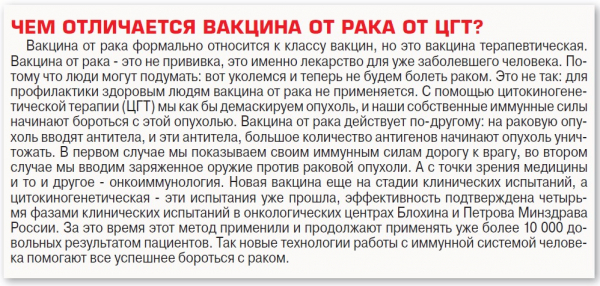 Надежда для тысяч и тысяч онкобольных