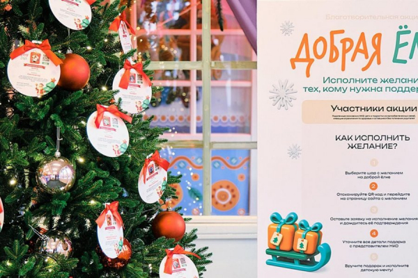 Благотворительная акция «Добрая елка» поможет порадовать детей участников СВО