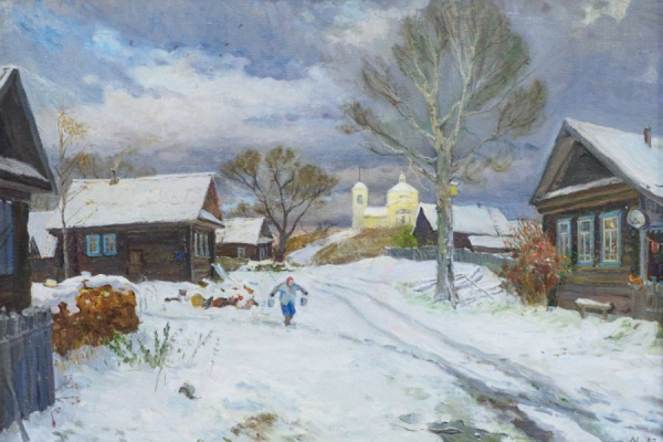 В выставочном зале префектуры Зеленограда открыта новогодняя выставка картин