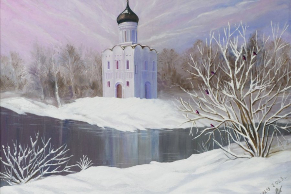 В выставочном зале префектуры Зеленограда открыта новогодняя выставка картин