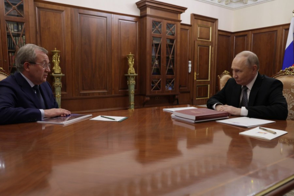 Президент РФ Владимир Путин встретился с президентом РАН Геннадием Красниковым